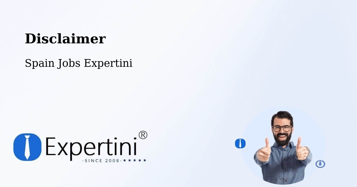 Disclaimer – Cangas - Spain Jobs Expertini