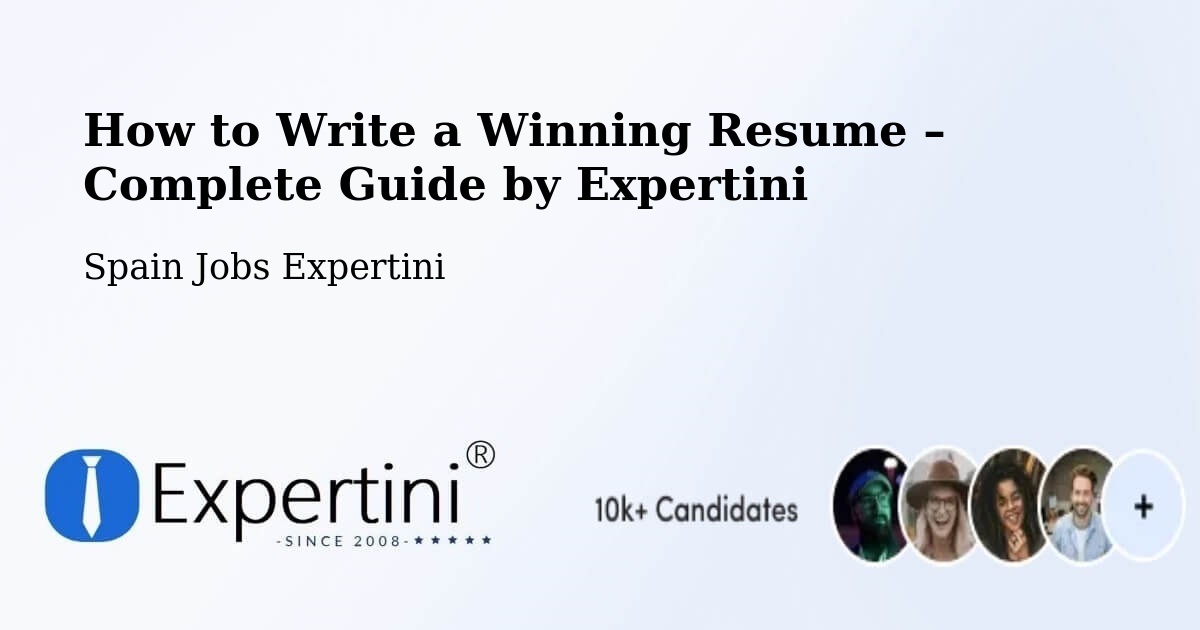 Resume Writing Guide for Job Seekers – Cangas - Cangas, Spain Jobs Expertini